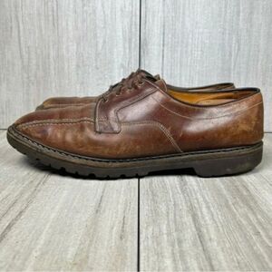 Allen Edmonds Mapleton Brown Leather Oxford Bicycle Toe Derby Shoes Mens Size 13